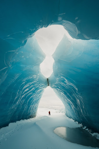 Unique ice cave formation