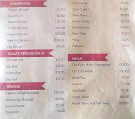 Kallayi Hotel menu 3