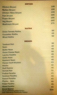 Chinnah's Restaurant menu 5