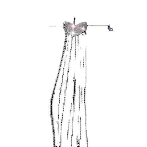 Title 5, Heart-shaped Hairpin with Long Tassel Rhineston...