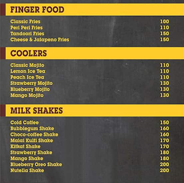 Waffle Shack menu 