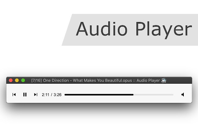 Audio Player chrome extension