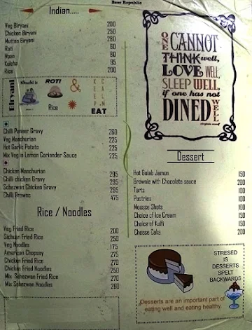 Beer Republic menu 