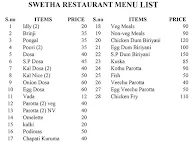 Swetha Restaurant menu 2