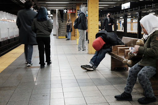 New York City began its push to remove subway riders using the transit system for shelter, part of a strategy to reduce crime and restore confidence in the nation’s largest public transportation network.