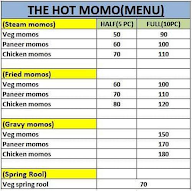 The Hot Momo menu 1