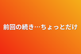 前回の続き…ちょっとだけ