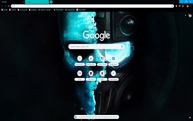 Cool Blue Skull chrome extension