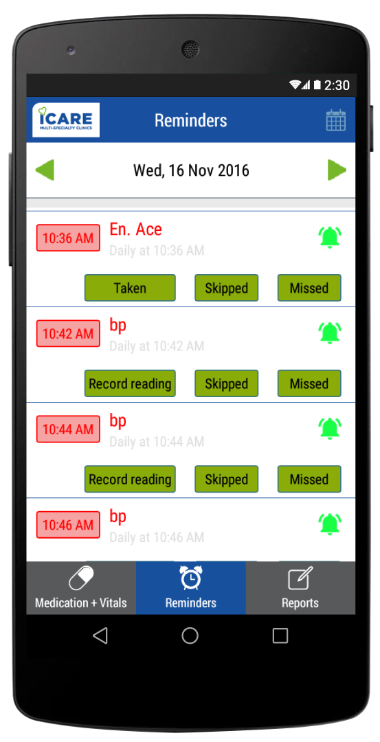 iCARE Screen 3