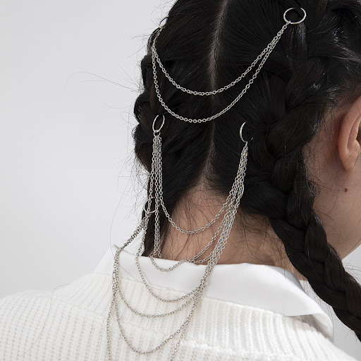 Title 6, Multi-layer tassel chain set hair accessories. ...