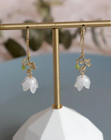 Forest Bell Orchid oorbellen met ee - 2