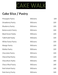 Cake Walk menu 1