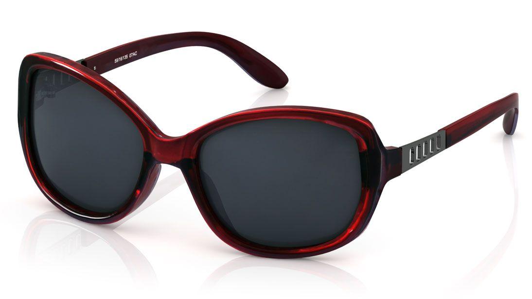 A pair of red sunglasses

Description automatically generated