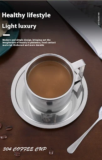 Title 3, Stainless steel double-layer insulated mug, kee...