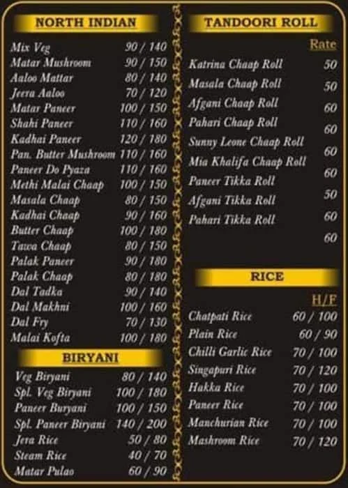 Food Point menu 