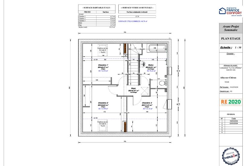  Vente Terrain + Maison - Terrain : 334m² - Maison : 101m² à Allèves (74540) 