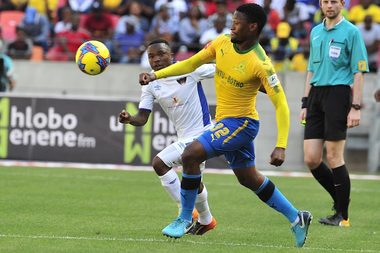 Motjeka Madisha of Mamelodi Sundowns during the Absa Premiership 2017/18 game between Chippa United and Mamelodi Sundowns at Nelson Mandela Bay Stadium, Port Elizabeth on 25 November 2017.