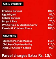 Venus Biryani menu 1