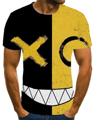 Anime Men And Women 3D Short Sleeve - 3