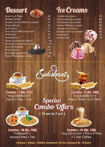 Sukshant menu 