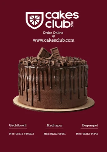 Cakesclub.Com menu 