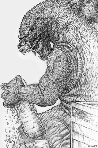 Draw Monster Godzilla Easy