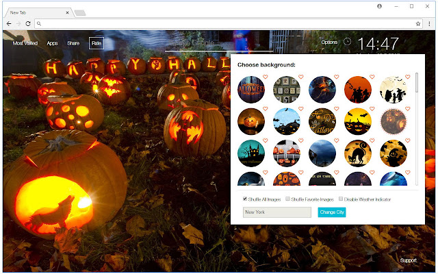 Halloween Backgrounds New Tab - freeaddon.com logo