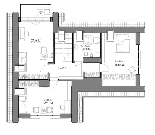 Domidea 53 w2 - Rzut poddasza