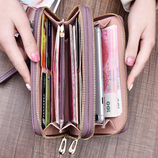 Title 4, Large-Capacity Double Zipper Clutch Wallet for ...