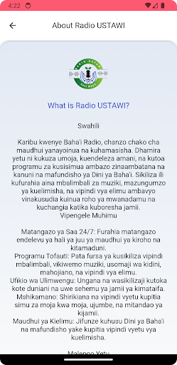 Screenshot Radio USTAWI