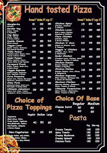 The Pizza Farm menu 