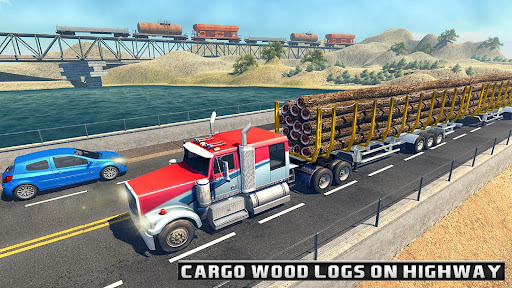 Screenshot Long Trailer Truck Wood Cargo