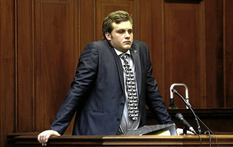 THE FACES OF VAN BREDA: Henri van Breda gives evidence in the Cape Town High Court on Tuesday, describing his family as close-knit.