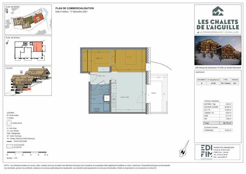 Vente appartement 2 pièces 56.78 m² à Le Grand-Bornand (74450), 449 000 €