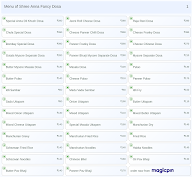 Shree Anna Fancy Dosa menu 1