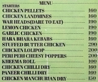 Hunger Bunker menu 1