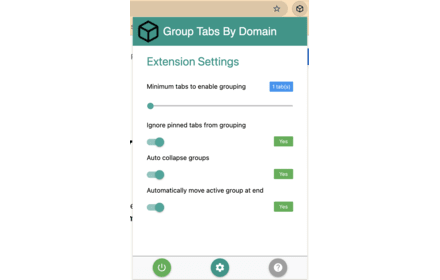 Group Tabs By Domain chrome extension