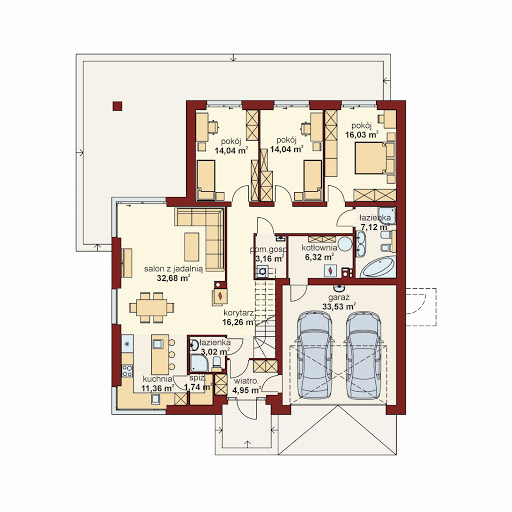 Domena 132 B1 - Rzut parteru