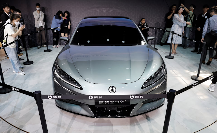 The Denza Z9 GT electric vehicle is displayed at the Beijing International Automotive Exhibition, or Auto China 2024, in Beijing, China, April 25, 2024.
