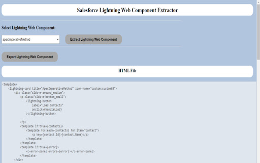 Salesforce Lightning Web Component Extractor