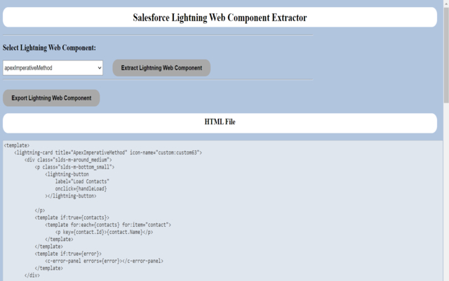 Salesforce Lightning Web Component Extractor Preview image 4