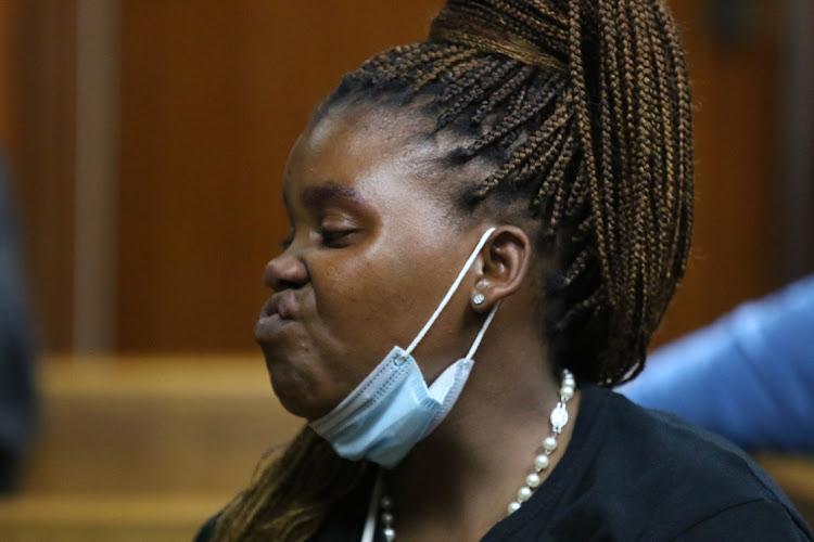 Sibongile Mani in East London regional court, where she was sentenced to five years' imprisonment in March 2022. Picture: Michael Pinyana