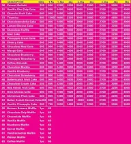 Cake Point menu 1