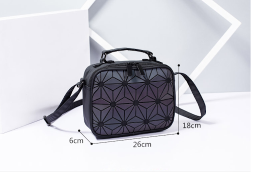 Title 1, Diagonal luminous diamond bag for dazzling even...