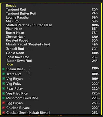 Hotel Chick & Chicken menu 