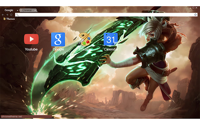 League of Legends Riven 1366x768 chrome extension