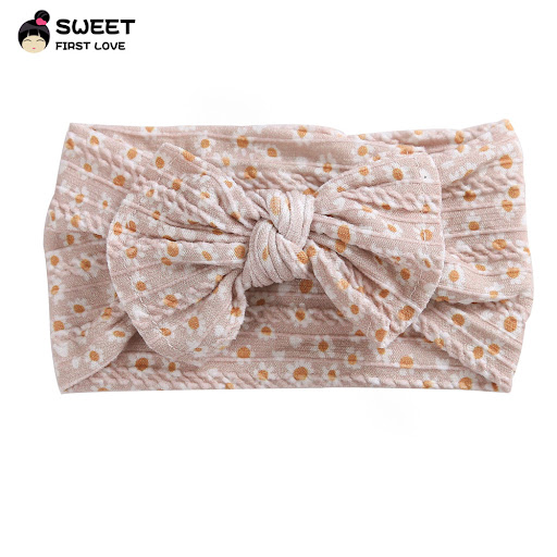 Title 2, Childrens Wide-brimmed Elastic Bow Baby Printe...