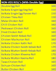 Kolkata Kathi Roll King menu 3