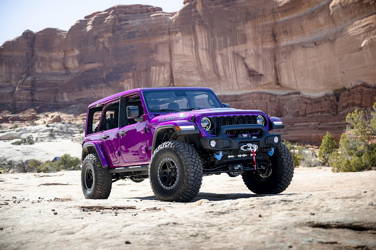 Pink fury can be had with this Rubicon with a new AccuAir air suspension kit. Picture: SUPPLIED