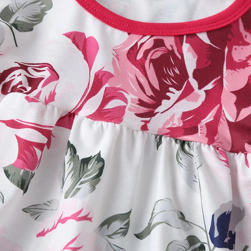 Baby print pak lange mouwen ruffle top broek